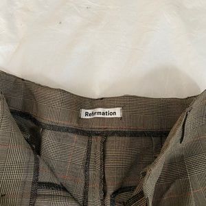 Reformation plaid pants